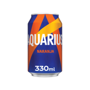 Aquarius naranja lata